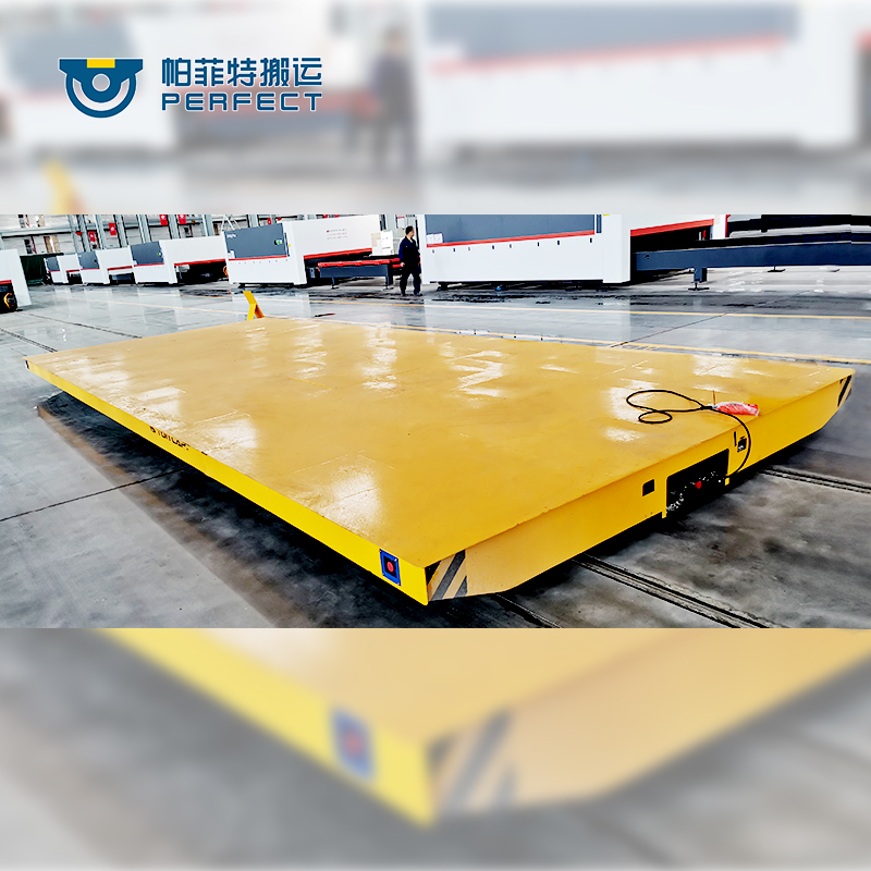 Production line cable reel rail transport vehicle