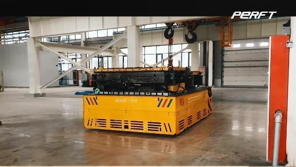 75T tons transfer trolley to move metal quipment for workshop