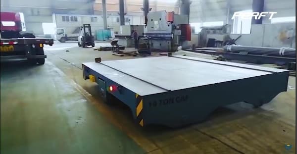 rail guided heavy duty die molten steel ladle transfer trolley