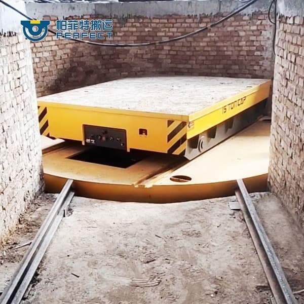 rail transfer car and rail turntable for new factory production hall