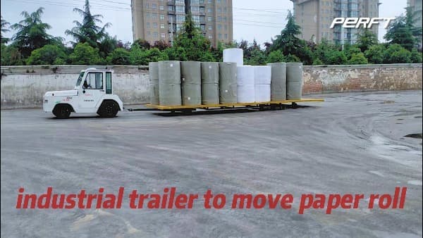 Industrial trailer capacity 5 tons to move paper roll