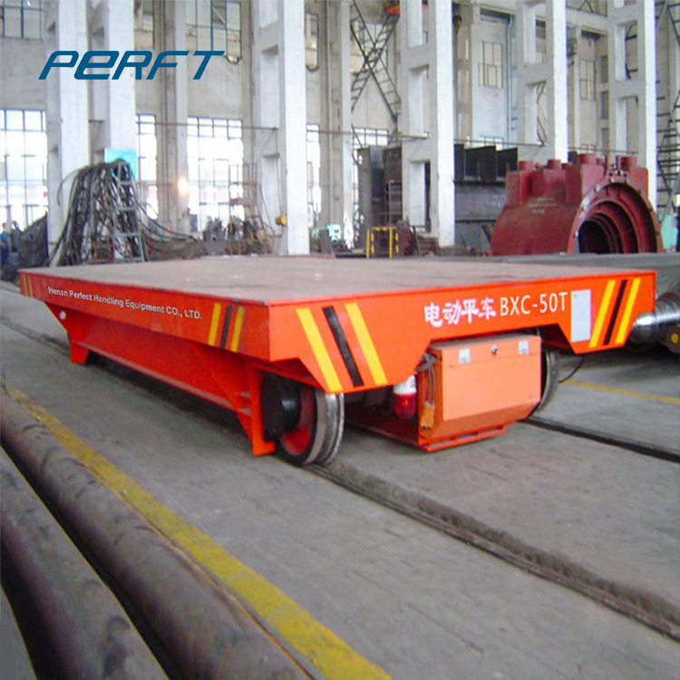 Motorized Industry Use Transfer Cart for Metal Industry on Rails